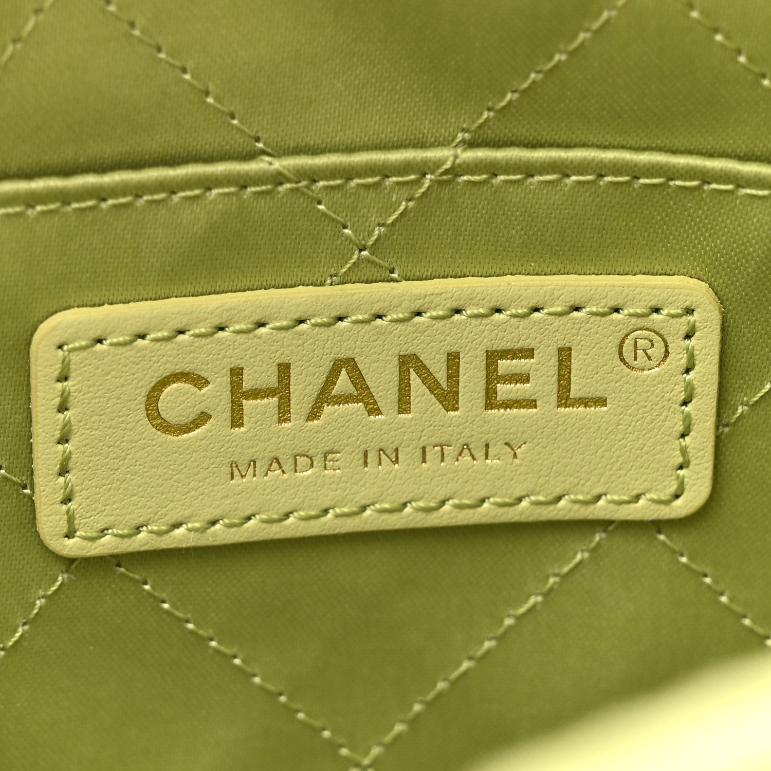 Chanel Lambskin Quilted Diamond Clutch With Chain Light Green 6 of 11