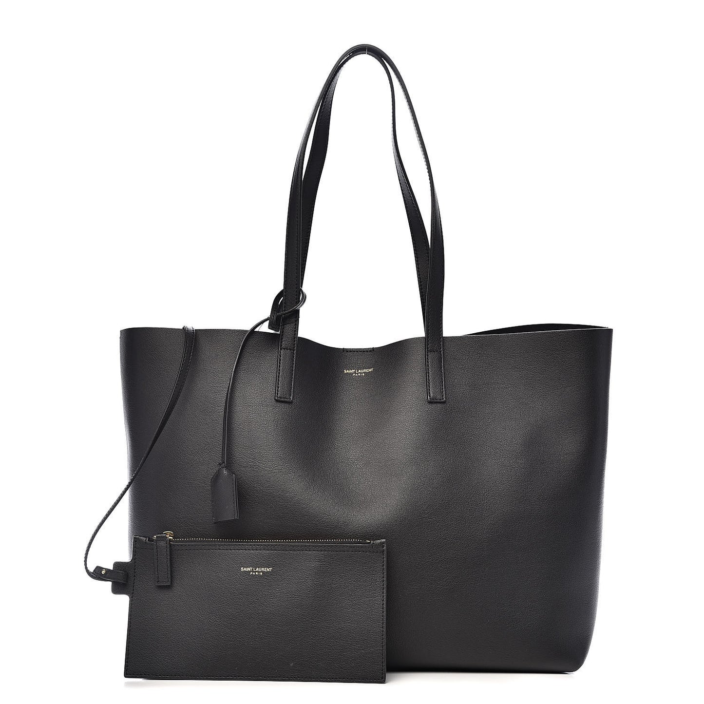 Calfskin Large Shopping Tote Black