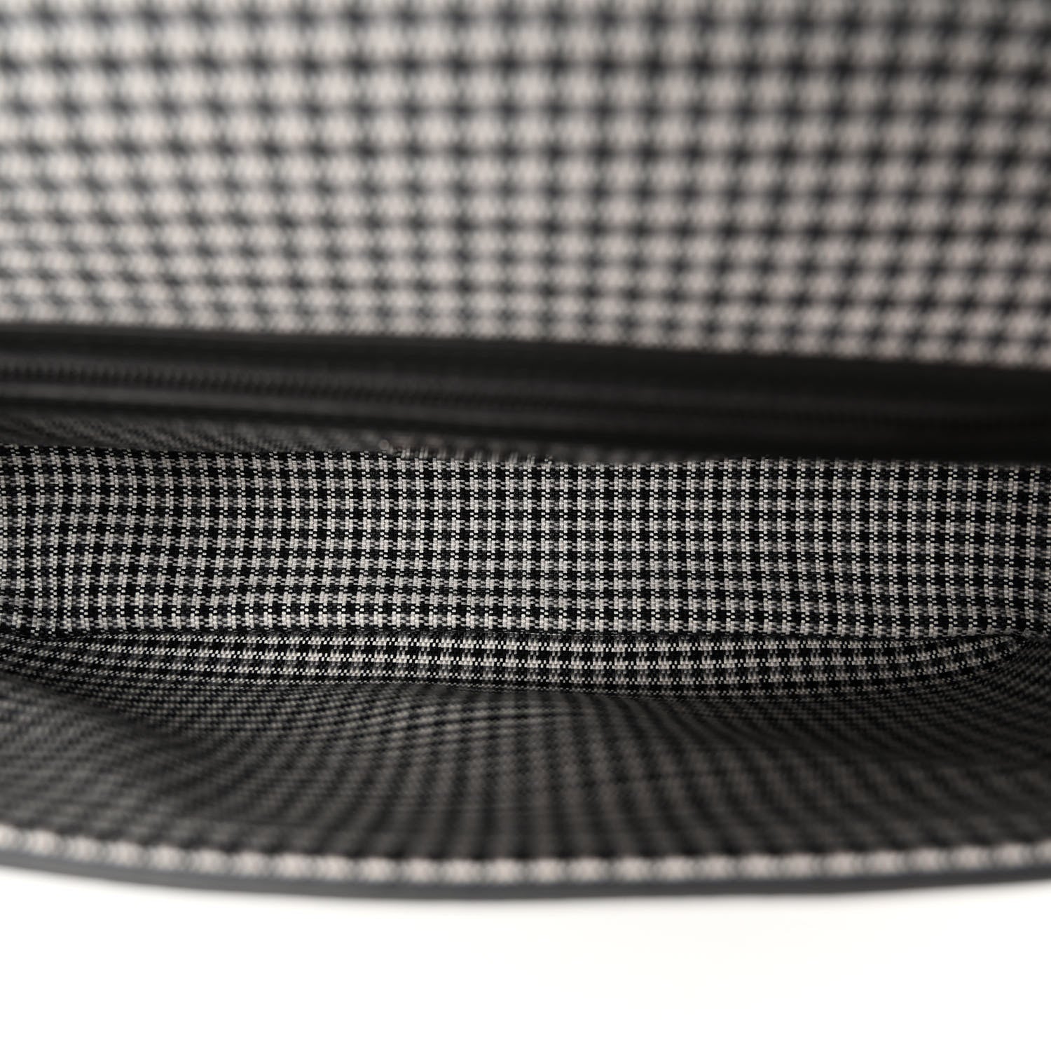 Fendi Wool Vitello King Houndstooth FF Embroidered Baguette Grigio Anthracite 5 of 9