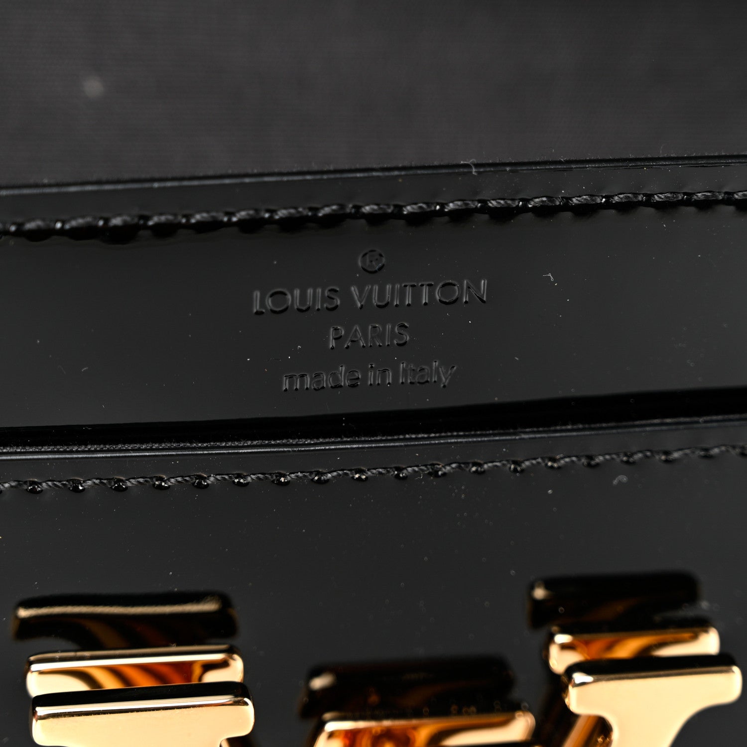 Louis Vuitton Patent Louise Clutch Black 6 of 7