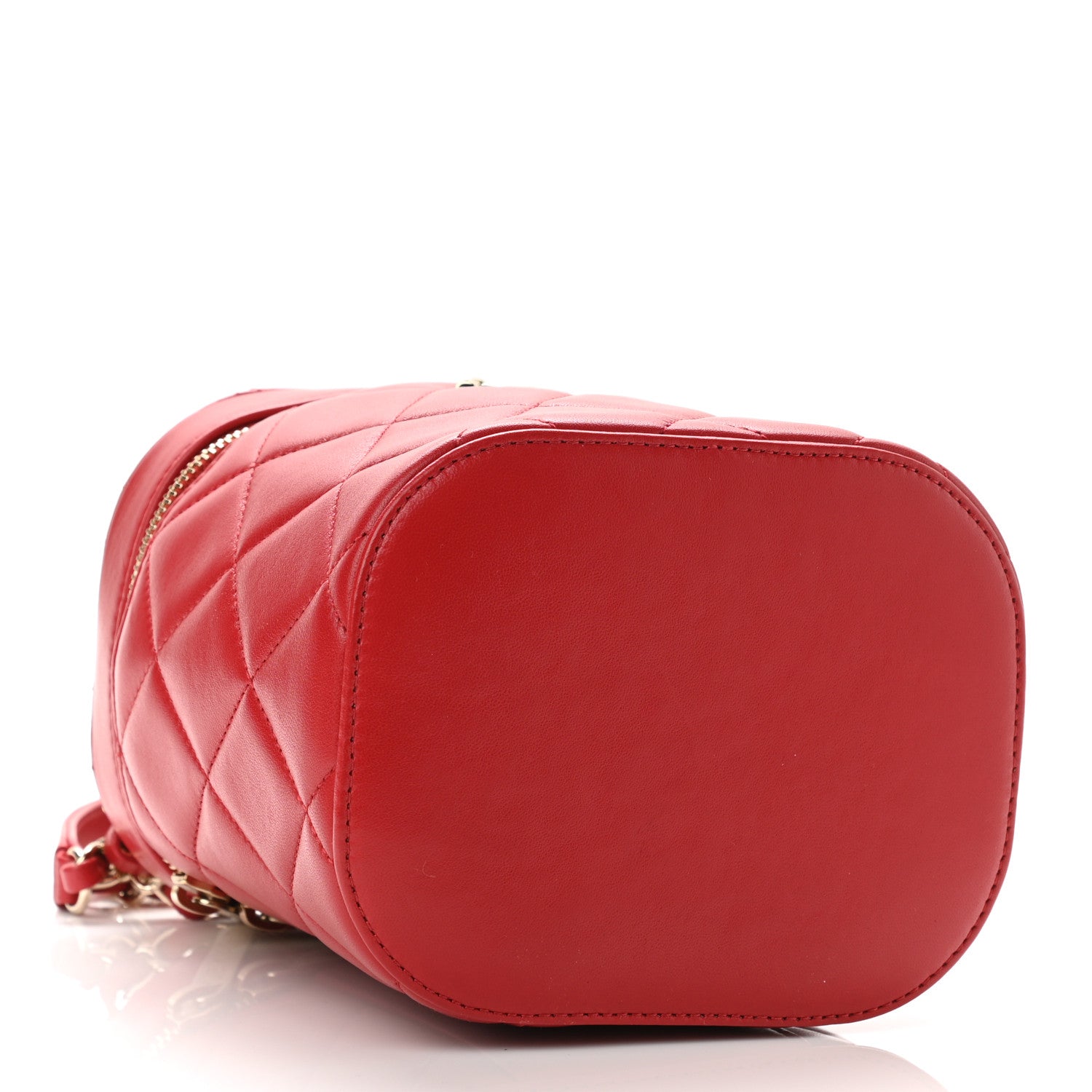 Chanel Lambskin Quilted Trendy Vanity Case Red 4 of 11