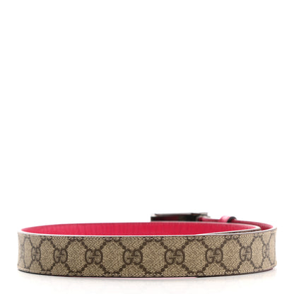 Gucci GG Supreme Monogram Plaque Belt 85 34 Fuchsia 2 of 6