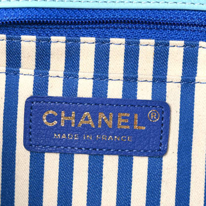Chanel Calfskin Quilted Chevron Envelope Flap Turquoise 5 of 9