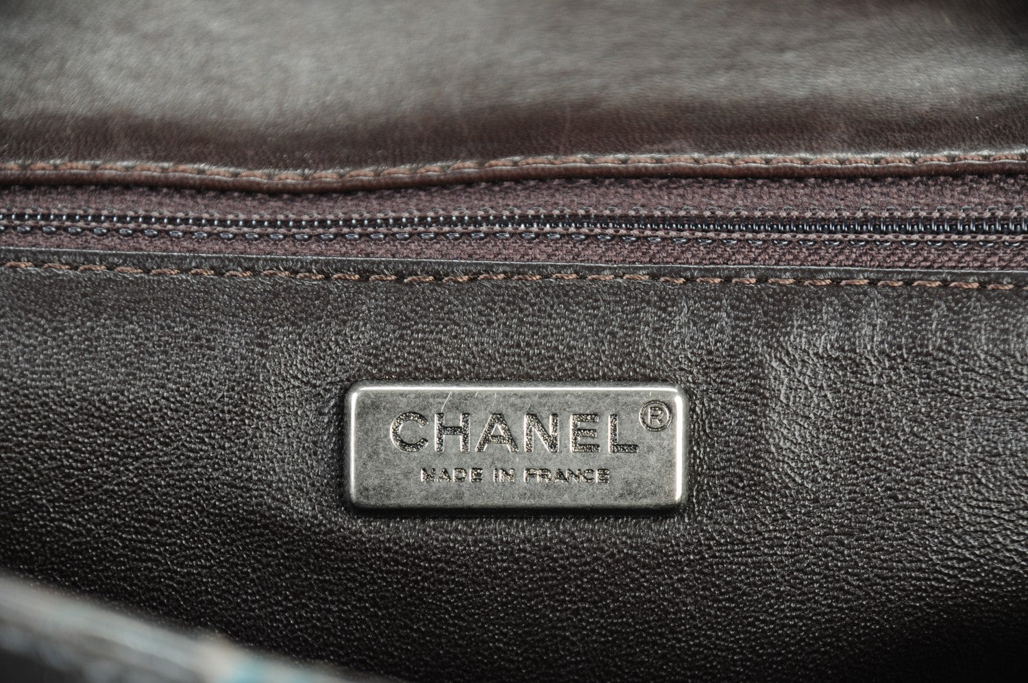 Chanel Python Medium Soho Tassel Flap Dark Blue Brown 8 of 8
