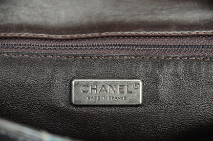 Chanel Python Medium Soho Tassel Flap Dark Blue Brown 8 of 8