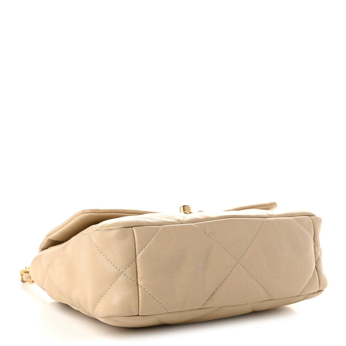 Chanel Lambskin Quilted Medium Chanel 19 Flap Beige 3 of 11