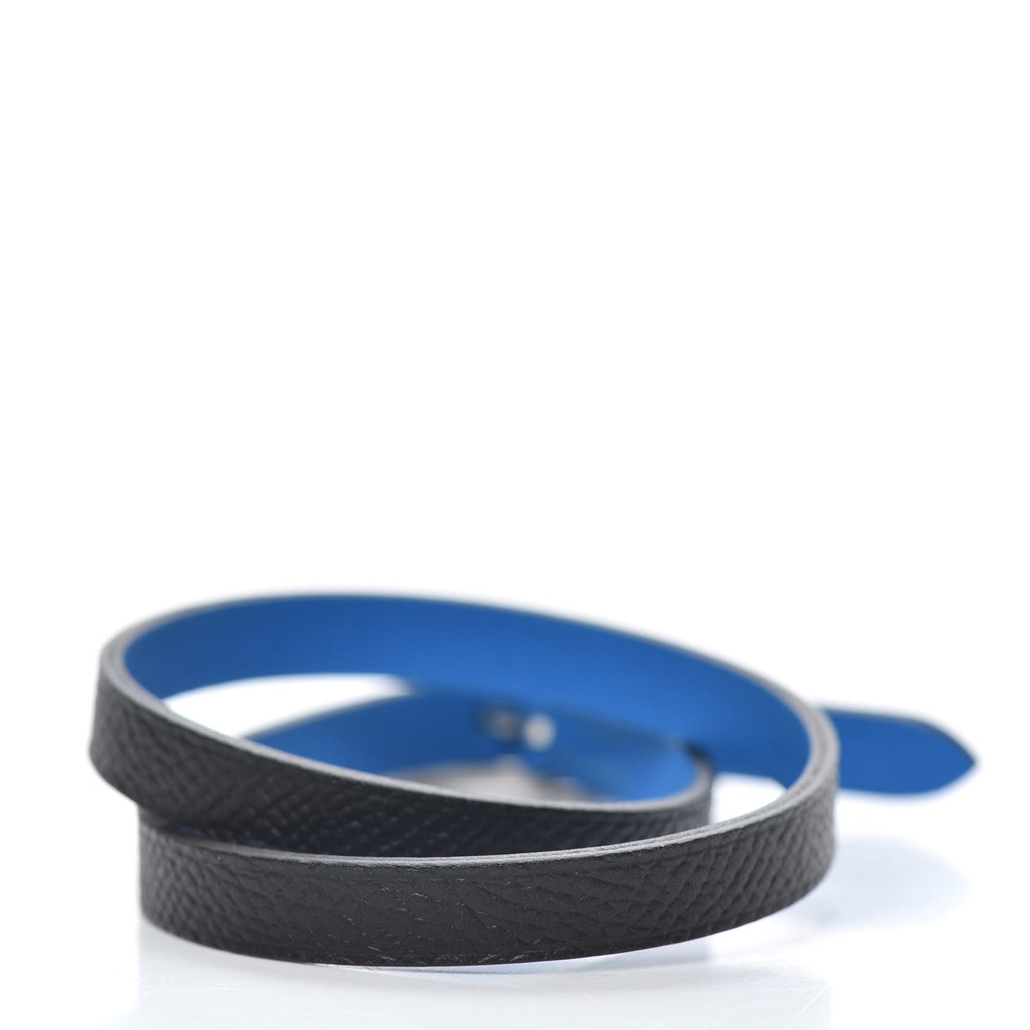 Swift Epsom Behapi Double Tour Reversible Bracelet Bleu Hydra Black