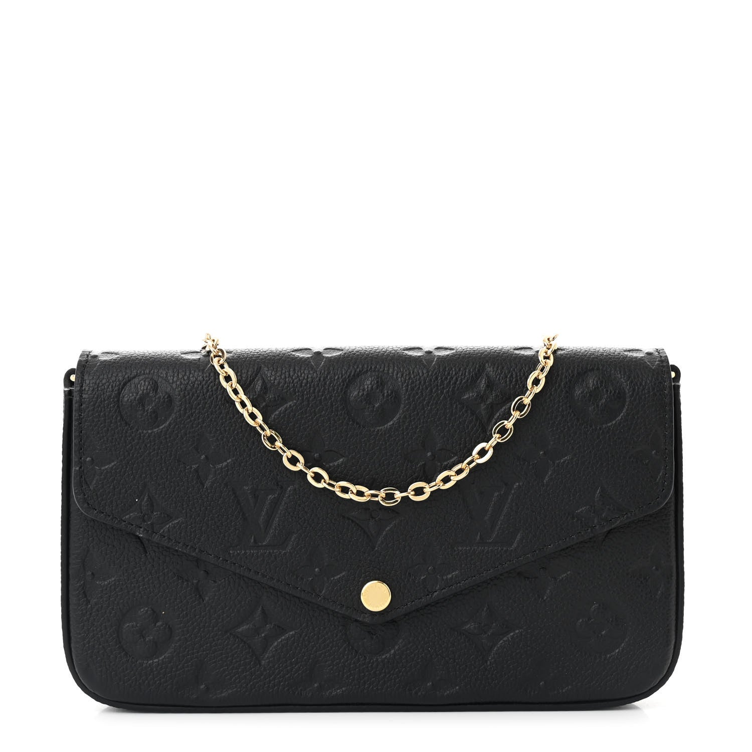 Louis Vuitton Empreinte Pochette Felicie Chain Wallet Black 1 of 13