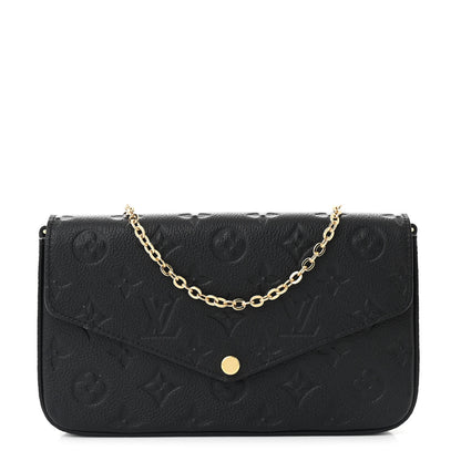 Louis Vuitton Empreinte Pochette Felicie Chain Wallet Black 1 of 13