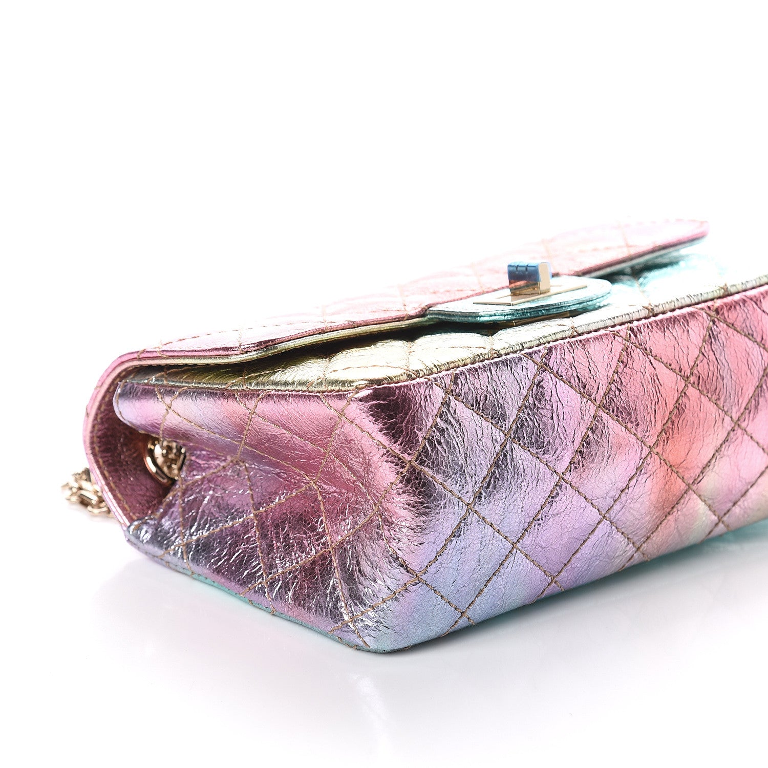 Chanel Metallic Goatskin Quilted Mini 2.55 Reissue Flap Multicolor 8 of 9
