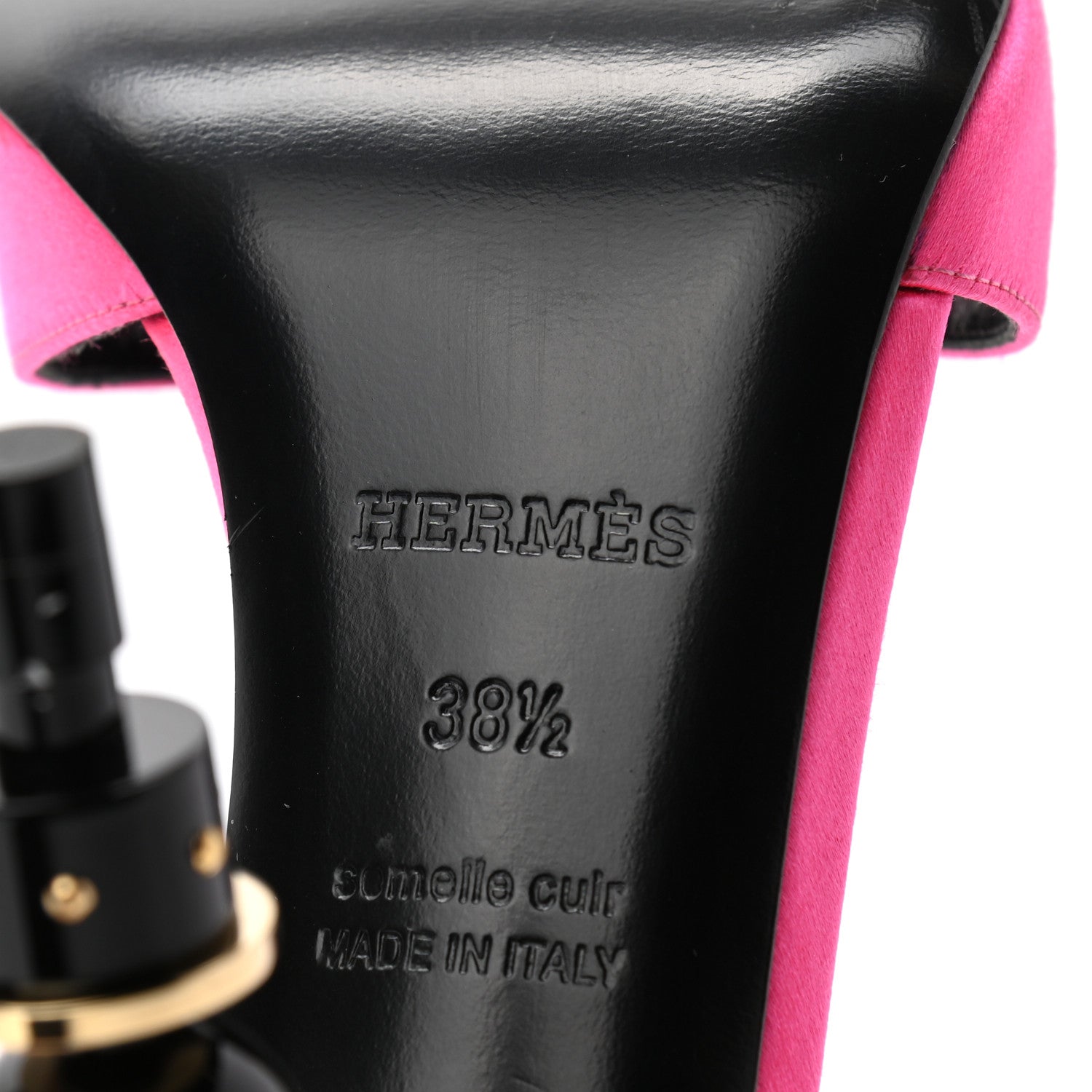 Hermes Satin Tango Sandal 38.5 Rose Fuchsia 6 of 9
