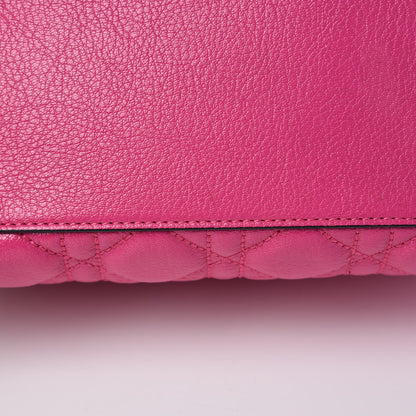 Christian Dior Goatskin Cannage Medium Lady Dior Fuchsia 8 of 10