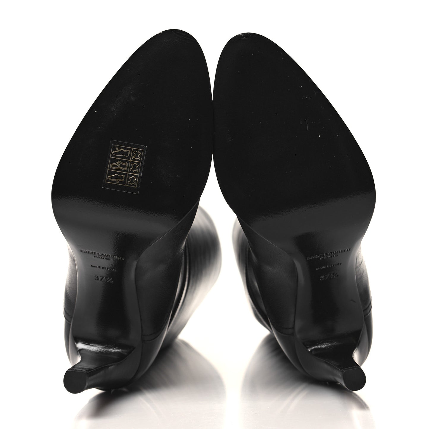 Grained Calfskin Diane 100 Boots 37.5 Black