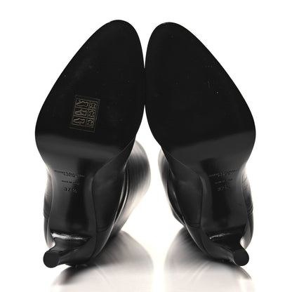 Saint Laurent Grained Calfskin Diane 100 Boots 37.5 Black 5 of 8