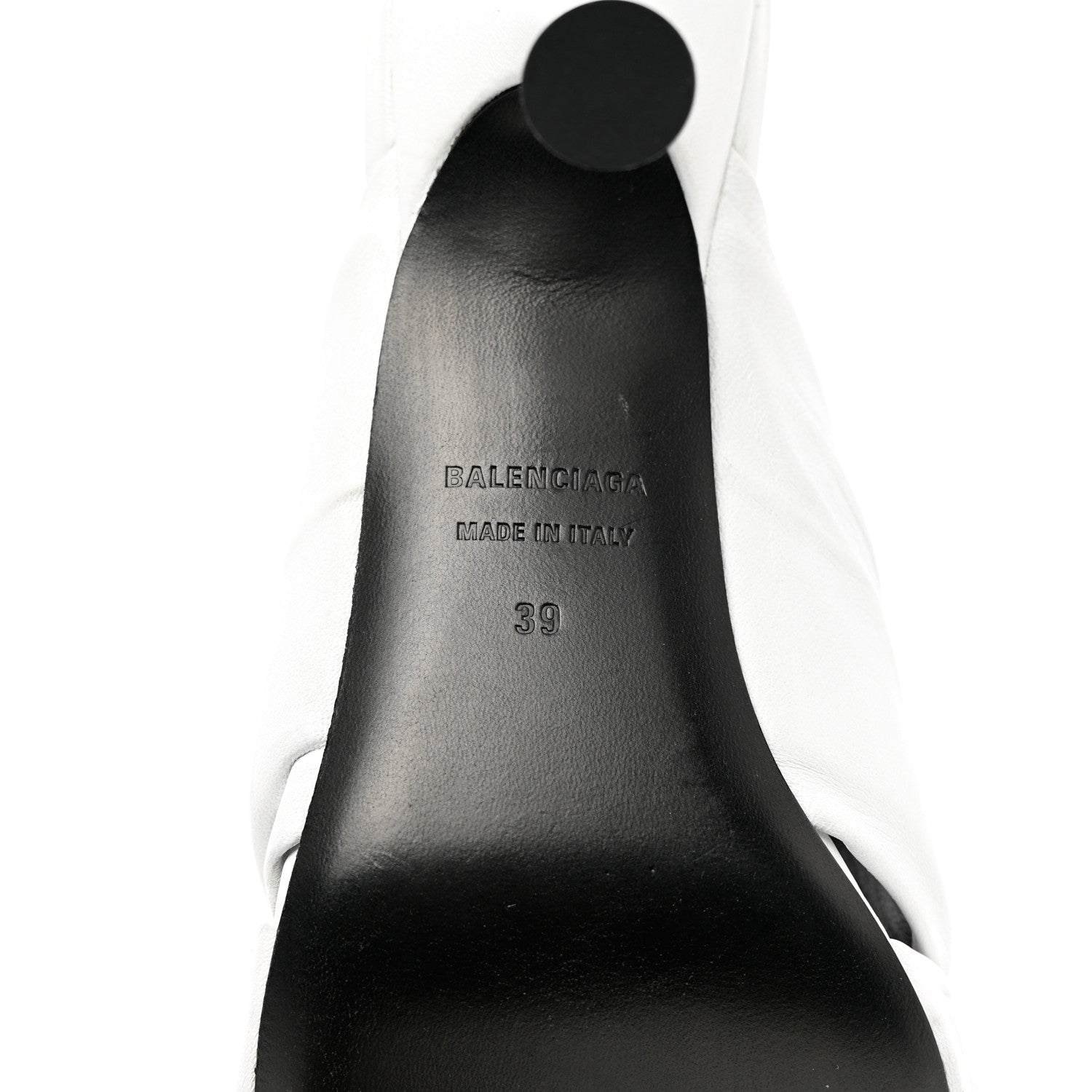 Balenciaga Smooth Nappa Drapy 80mm Slide Sandals 39 White 6 of 9