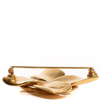 Chanel CC Brooch Gold 3 of 4