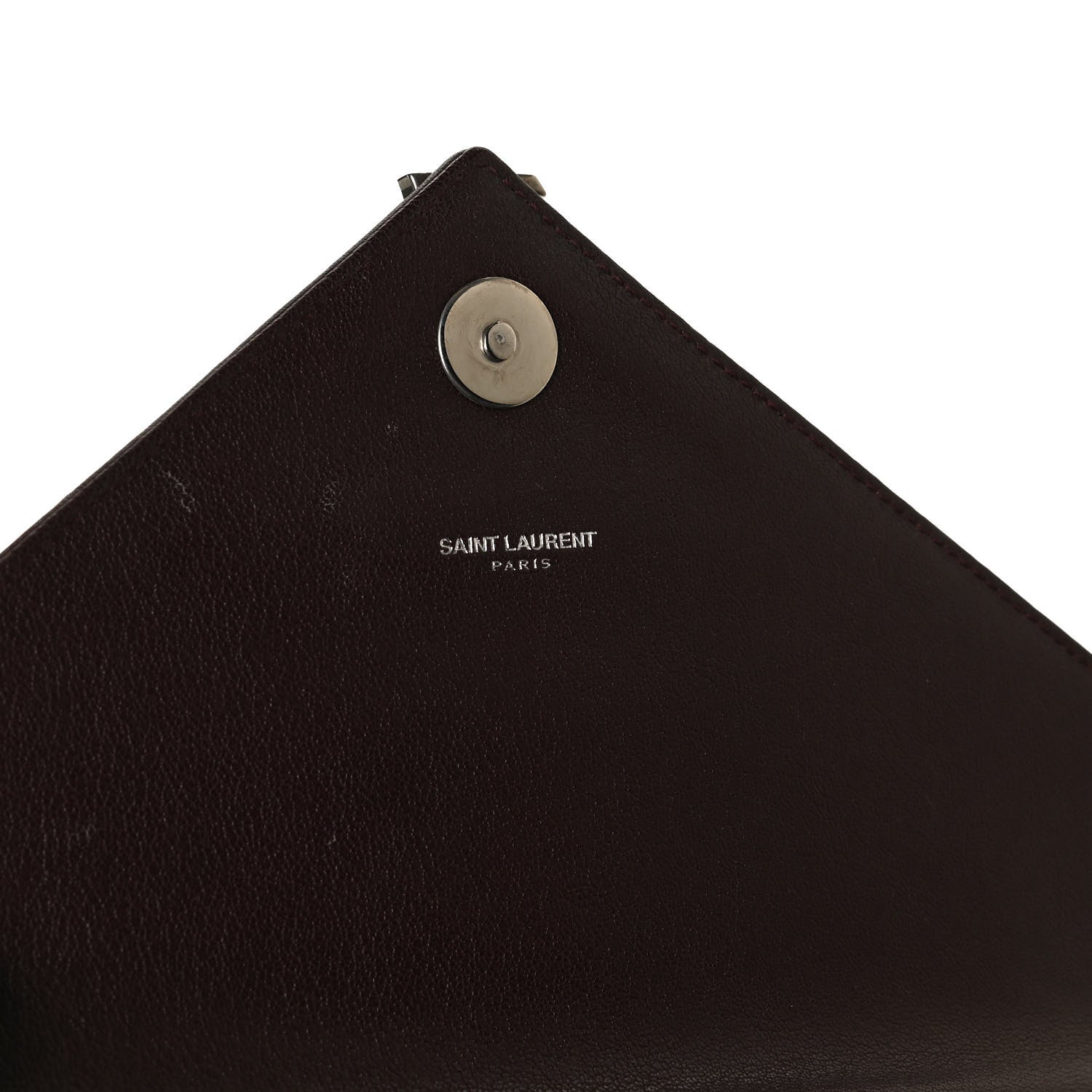 Saint Laurent Sheepskin Matelasse Chevron Monogram Medium College Bag Amaranto 5 of 14