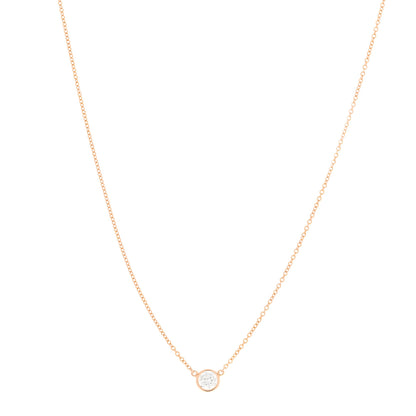Tiffany 18K Rose Gold Diamond .33ct Elsa Peretti Diamonds by the Yard Pendant Necklace 1 of 5