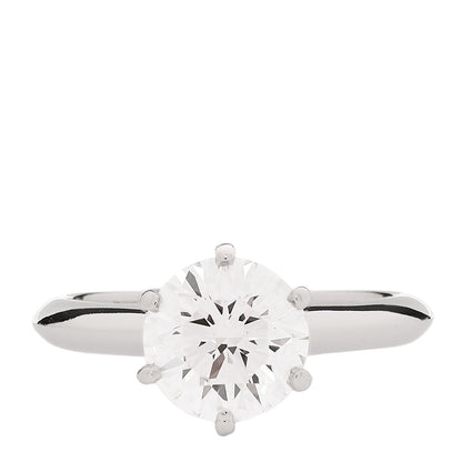 Tiffany Platinum Diamond 1.62ct Solitaire Engagement Ring 50 5.5 1 of 7