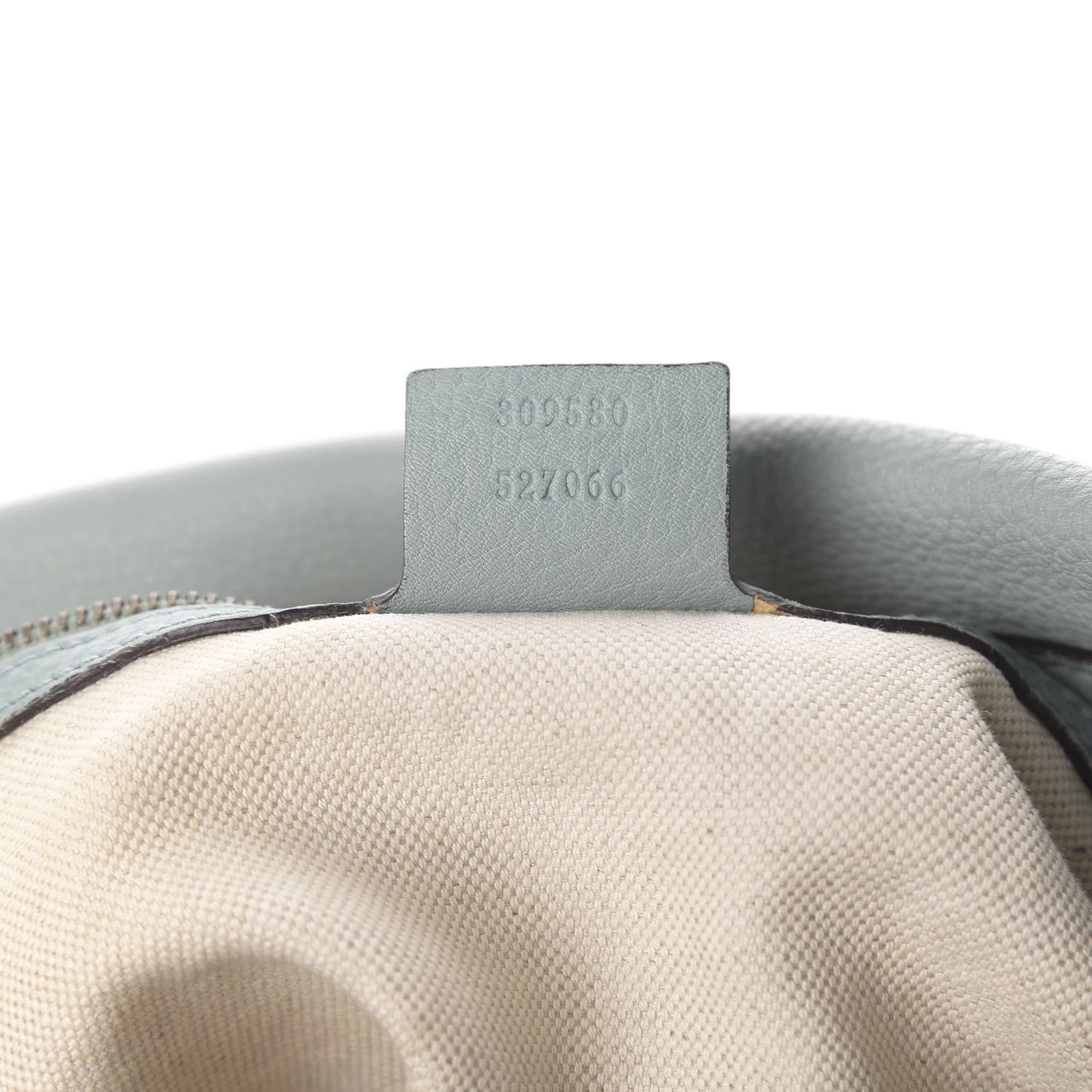 Pebbled Calfskin Twill Hobo Light Blue