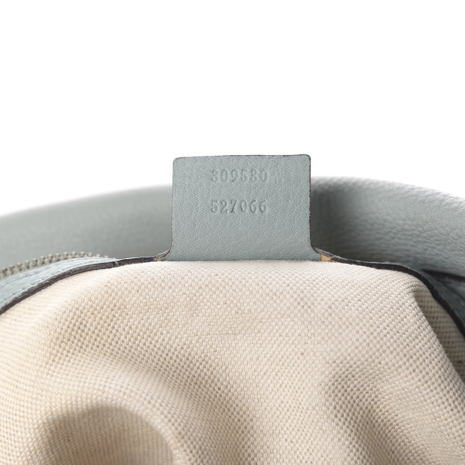 Gucci Pebbled Calfskin Twill Hobo Light Blue 8 of 9