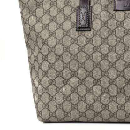 Gucci GG Supreme Monogram Medium Zippered Shopping Tote Dark Brown 11 of 12