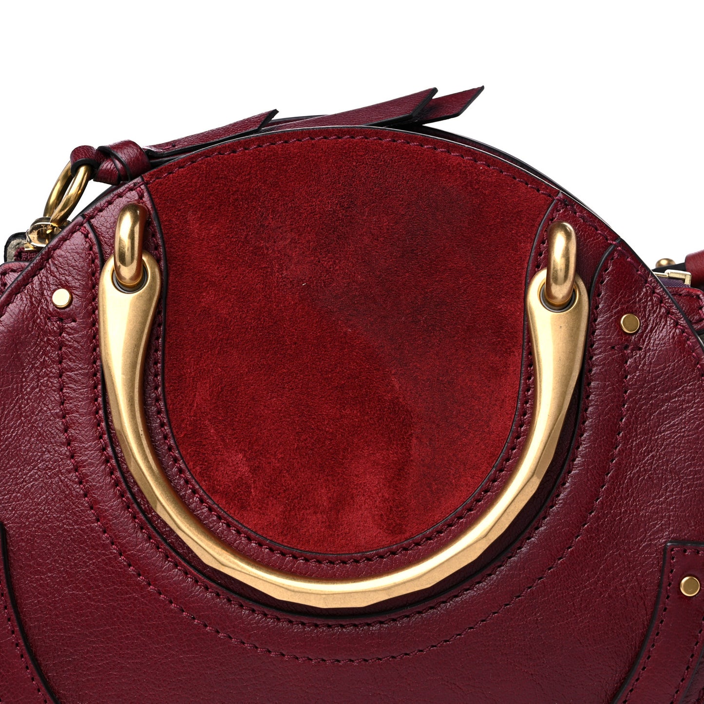 Calfskin Suede Small Pixie Bag Sienna Red