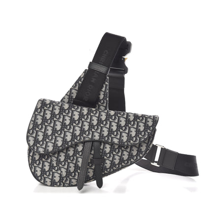 Christian Dior Oblique Mens Saddle Bag Blue 1 of 9
