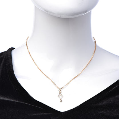 Hermes 18K Rose Gold Diamond Gambade Pendant Necklace 2 of 6