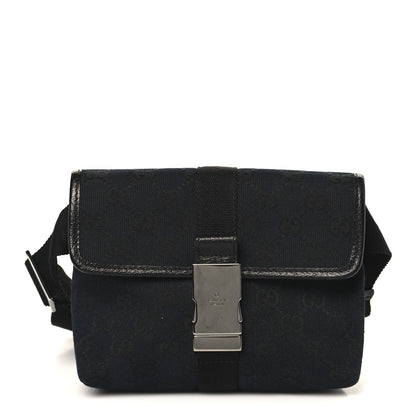 Gucci GG Monogram Web Buckle Belt Bag Black 1 of 10
