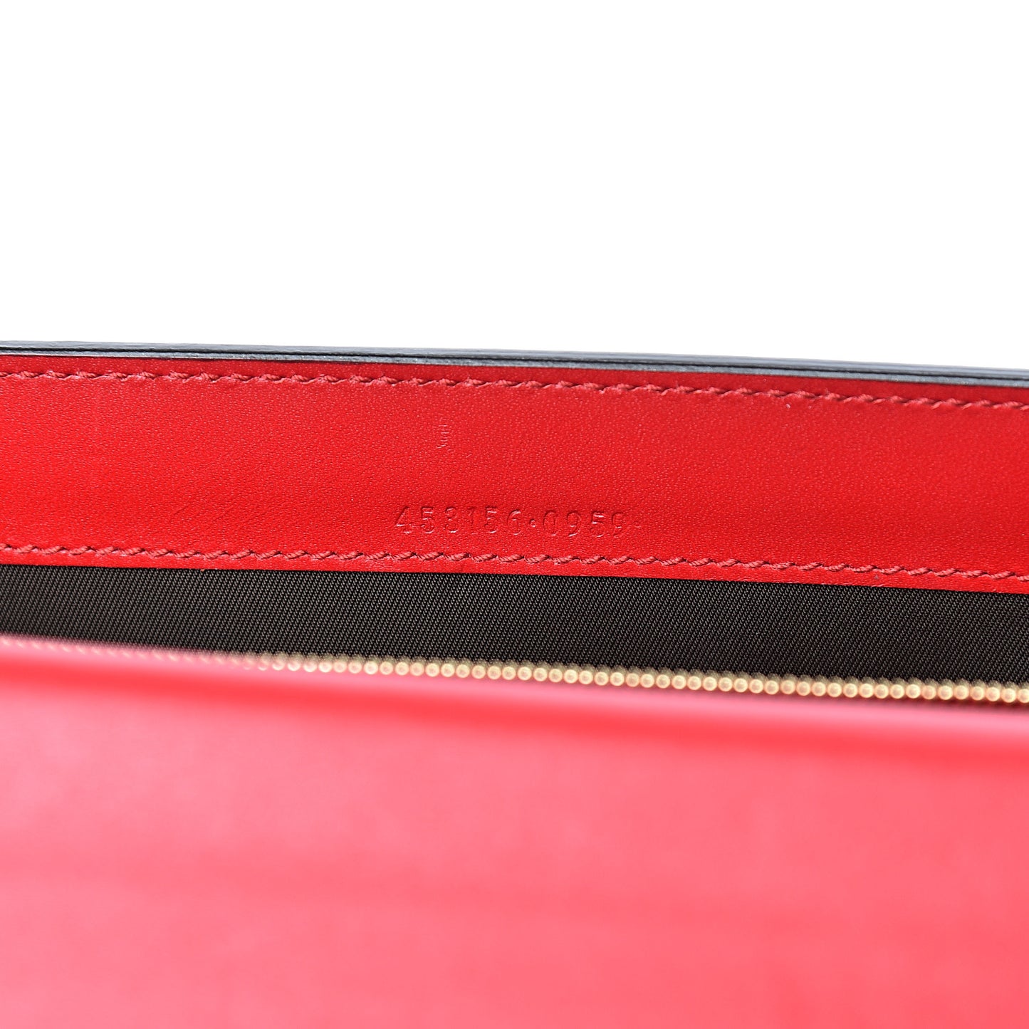Guccissima Padlock Clutch Hibiscus Red