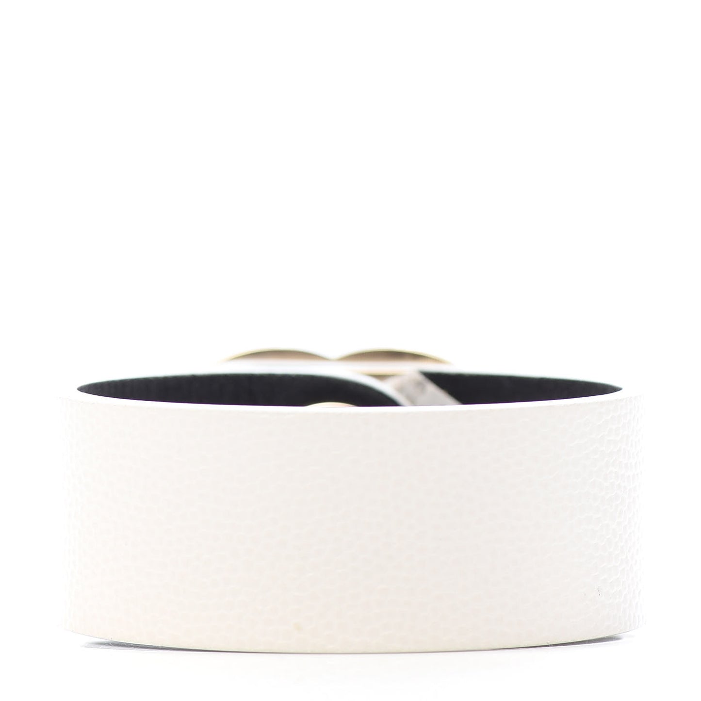 Caviar CC Turnlock Bracelet M White