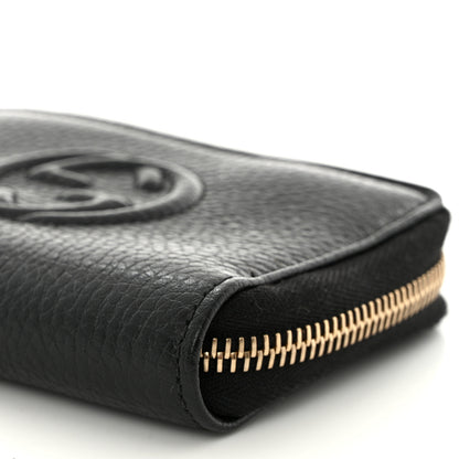Gucci Pebbled Calfskin Small Soho Zip Around Wallet Black 9 of 10