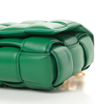 Bottega Veneta Lambskin Maxi Intreccio Padded Chain Cassette Crossbody Bag Racing Green 10 of 12