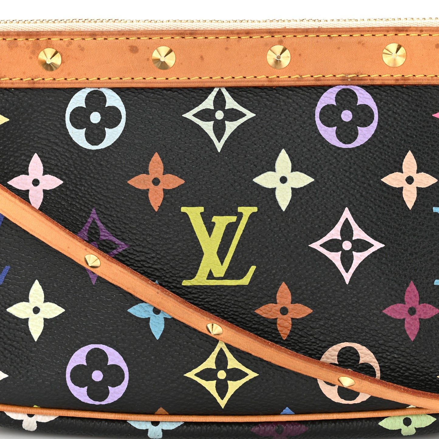 LOUIS VUITTON Monogram Multicolor Pochette Accessories Black
