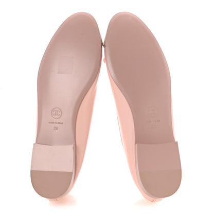 Chanel Lambskin Cap Toe CC Ballerina Flats 39 Light Pink Dark Pink 6 of 10