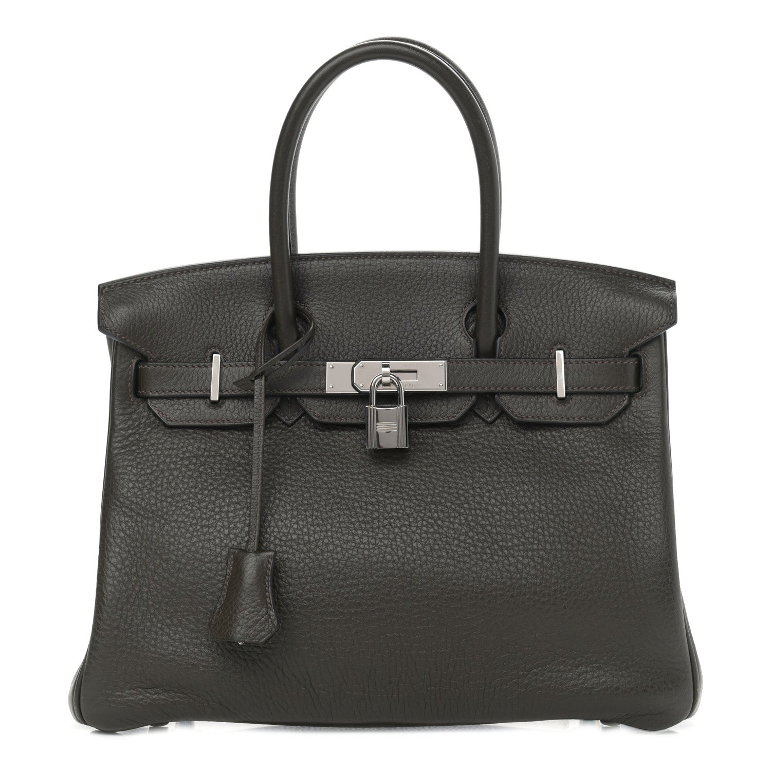 Hermes Taurillon Clemence Birkin 30 Vert Bronze 1 of 15