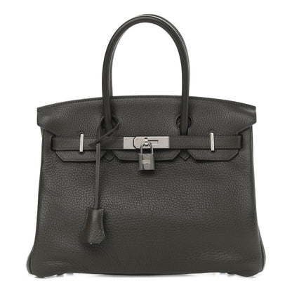 Hermes Taurillon Clemence Birkin 30 Vert Bronze 1 of 15