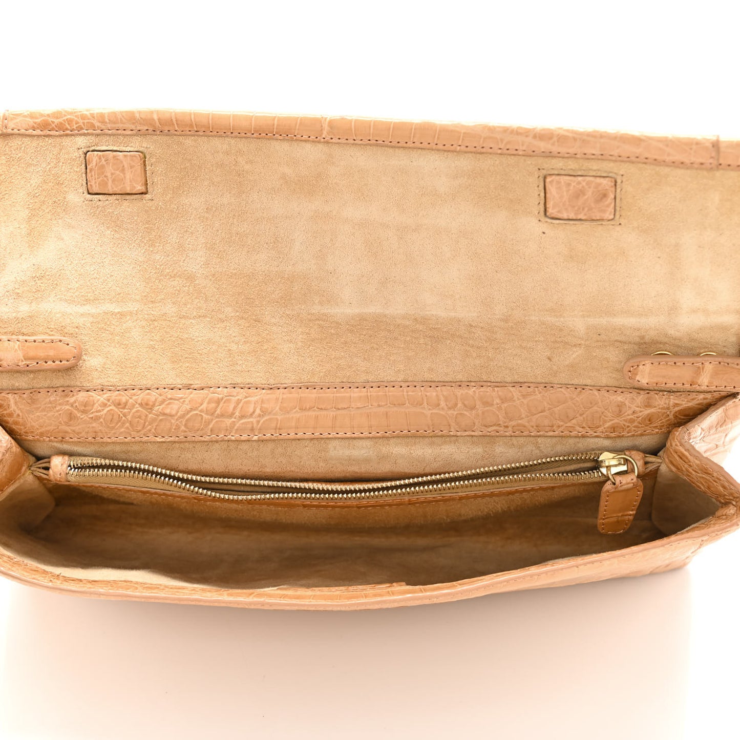 Crocodile Shoulder Bag Beige