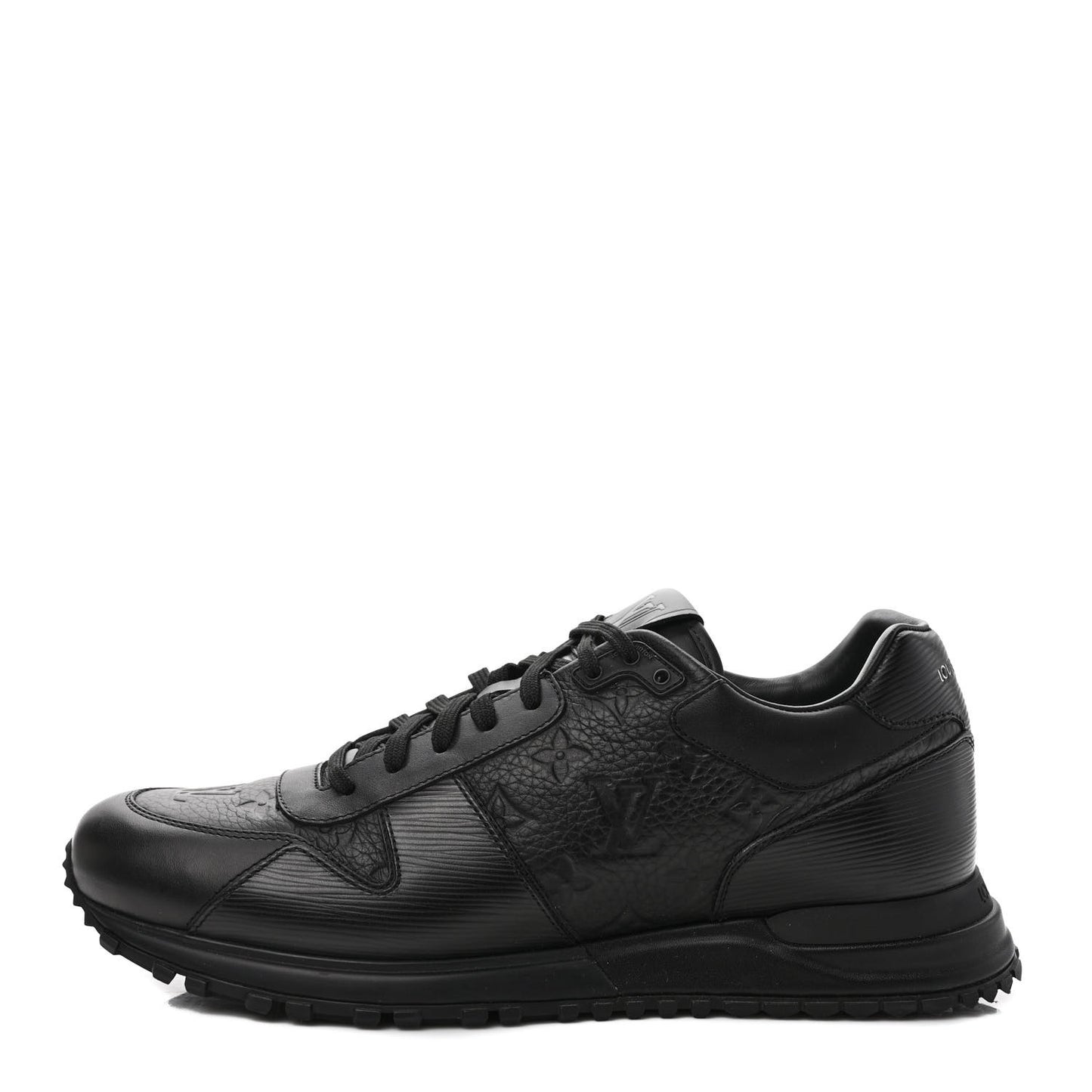 Epi Monogram Calfskin Mens Run Away Sneakers 9.5 Black