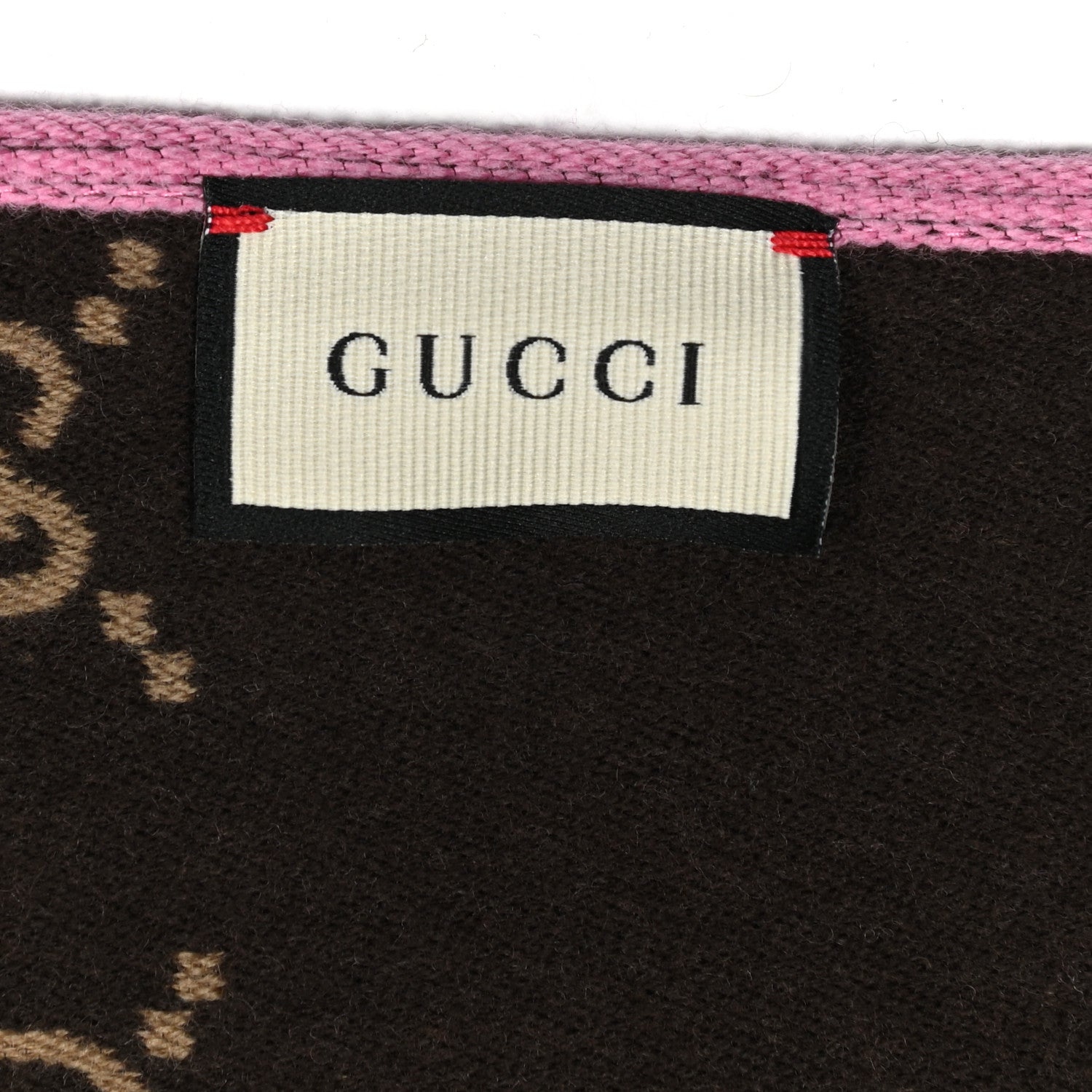 Gucci Wool Silk GG Monogram Ripon Simple Scarf Roseate 3 of 4