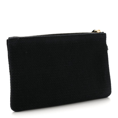 Chanel Mixed Fibers Deauville Pouch Black 3 of 7