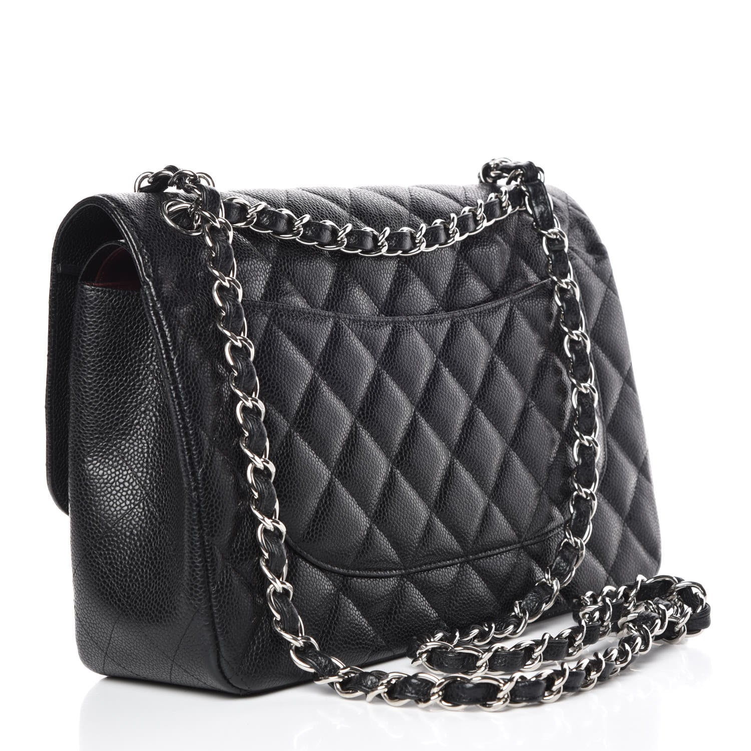 Chanel Caviar Quilted Jumbo Double Flap Black 3 of 10