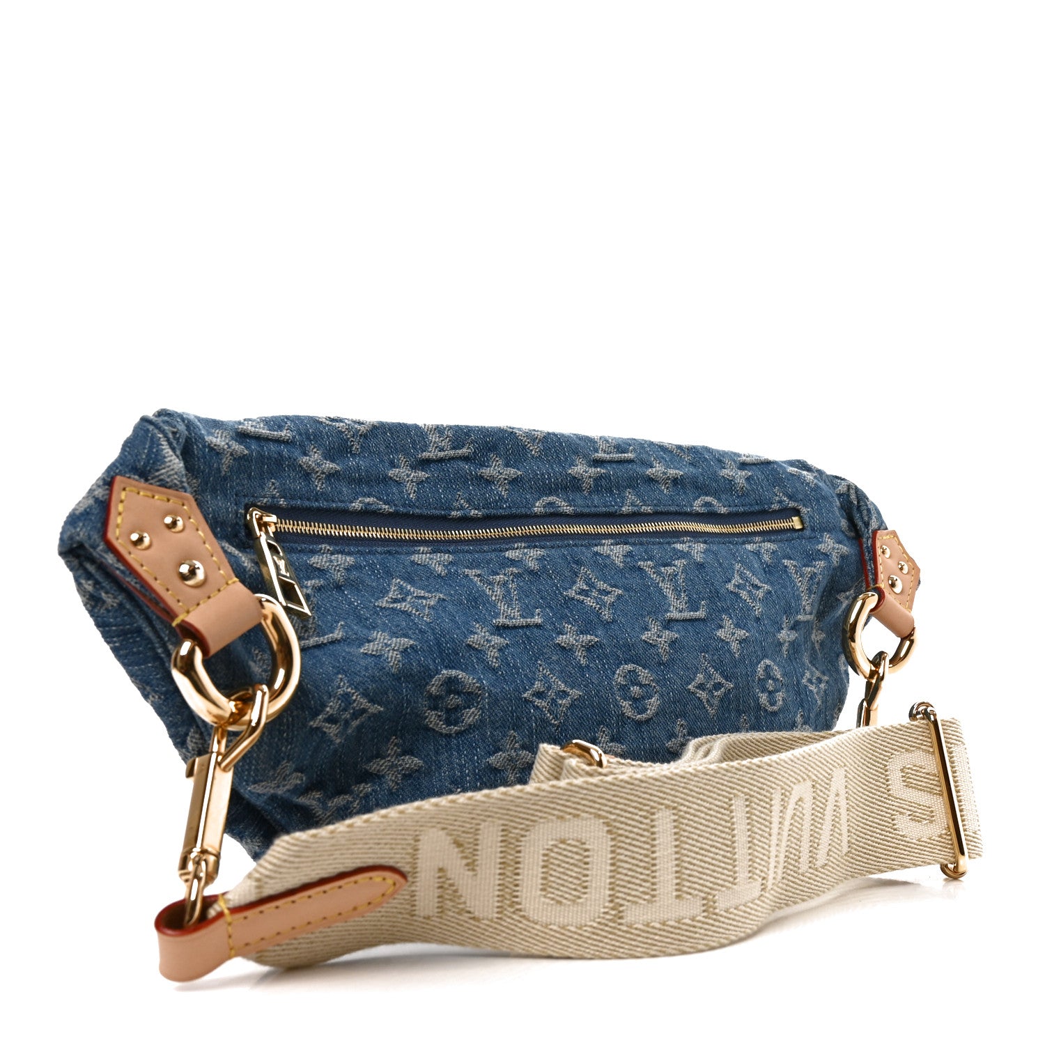 Louis Vuitton Monogram Denim High Rise Bumbag Blue 2 of 8