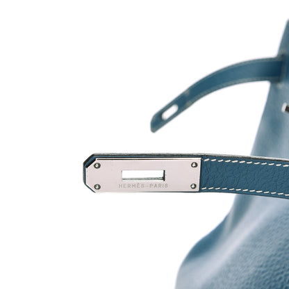 Hermes Taurillon Clemence Kelly Retourne 32 Blue Jean 9 of 40