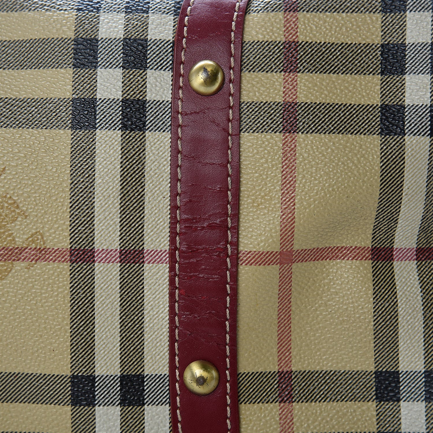Burberry Haymarket Check Studded Bowler Red 12 of 15