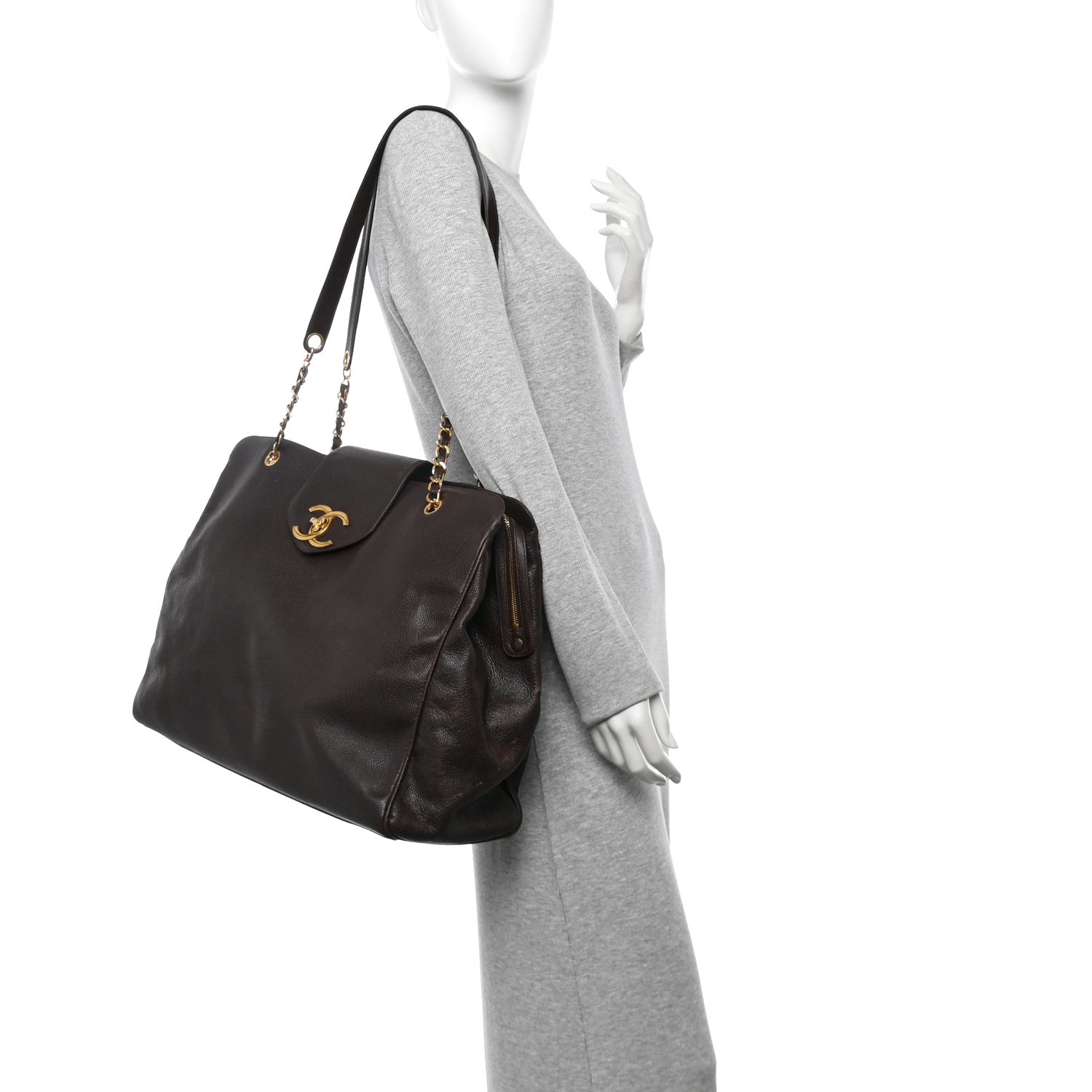 Chanel Caviar XL Weekender Bag Brown 2 of 18