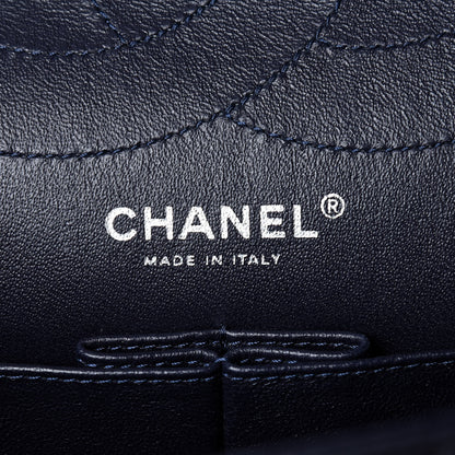 Chanel Aged Calfskin Quilted 2.55 Reissue 227 Flap Navy Blue 6 of 13