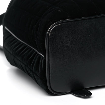 Saint Laurent Velvet Matelasse Vicky Backpack Black 11 of 14