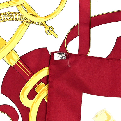 Hermes Silk Eperon D'Or Pocket Square Scarf 3 of 3